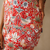 William Morris Damen Pyjamas Set Erdbeerdieb Rot