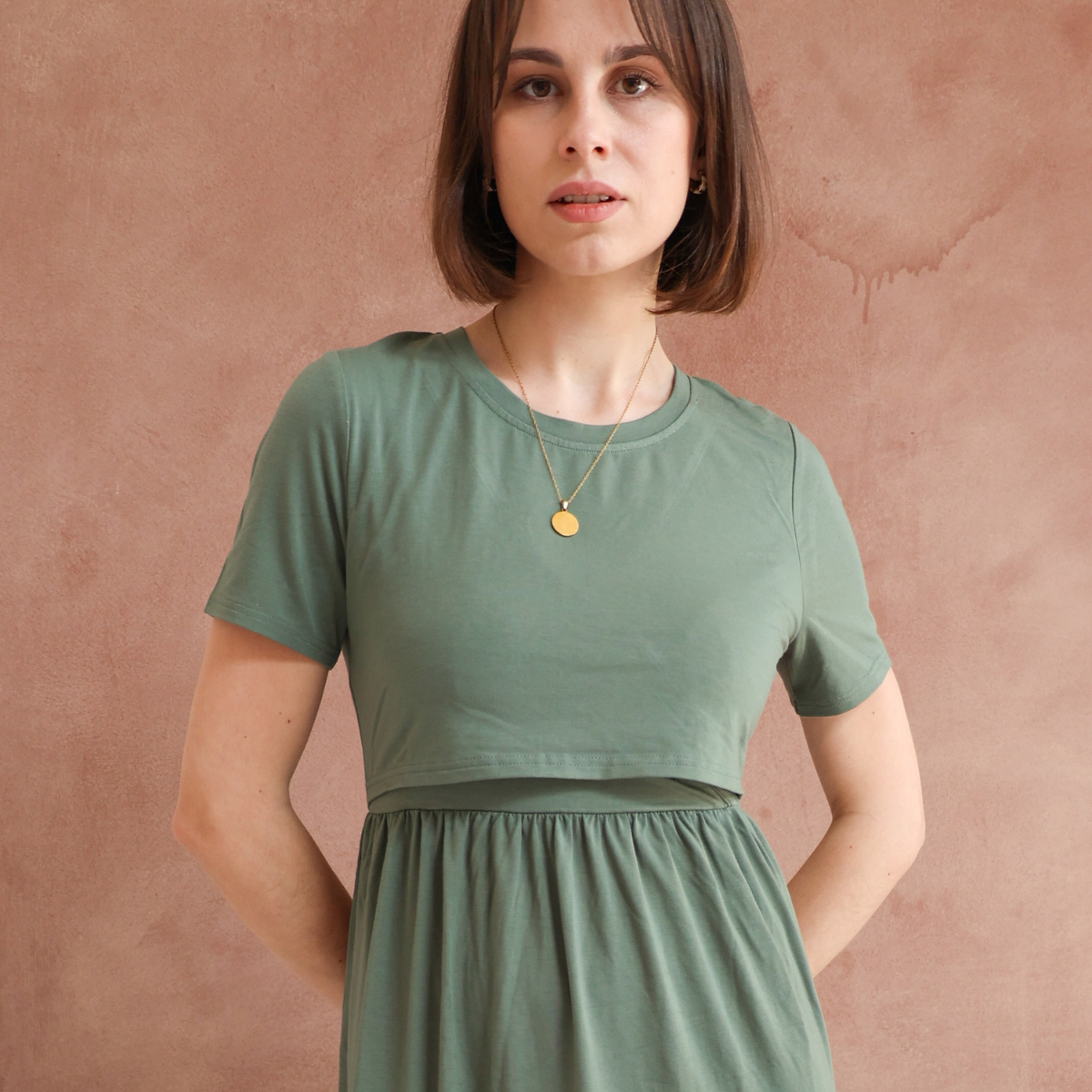 Santorini Breastfeeding T-Shirt Dress
