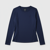 Still-T-Shirt mit langen Ärmeln Marineblau