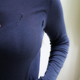Still-T-Shirt mit langen Ärmeln Marineblau