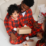 Kinder-PJ-Set Rot Tartan