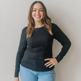 Breastfeeding Ribbed Top Schwarz