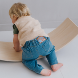 Gestrickte Baumwollweste Beige