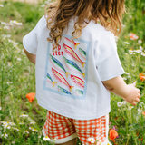 Übergroßes T-Shirt für Kinder Weiße Sardinen