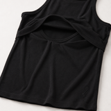 Breastfeeding Ribbed Tank Top Schwarz