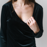 Paris Stillen Samtkleid Schwarz