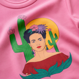 Übergroßes Kinder-T-Shirt „Pink Frida“