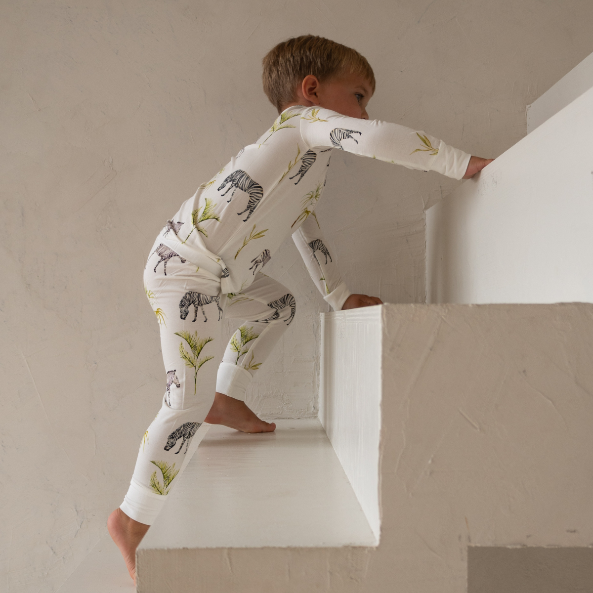 Children's PJ Set Grazing Zebra