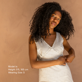 Sleeveless Breastfeeding Dress Windowpane