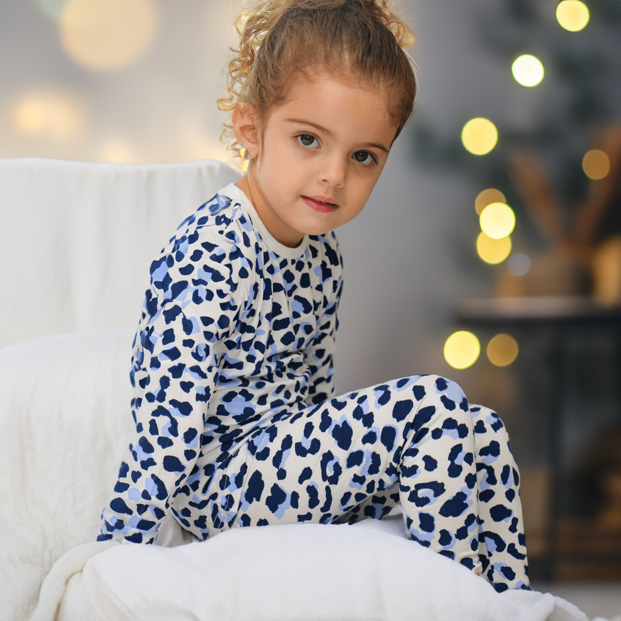 Children's PJ Set Snow Leopard